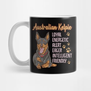 Cute Australian Kelpie Loyal & Friendly Dog Distressed Mug